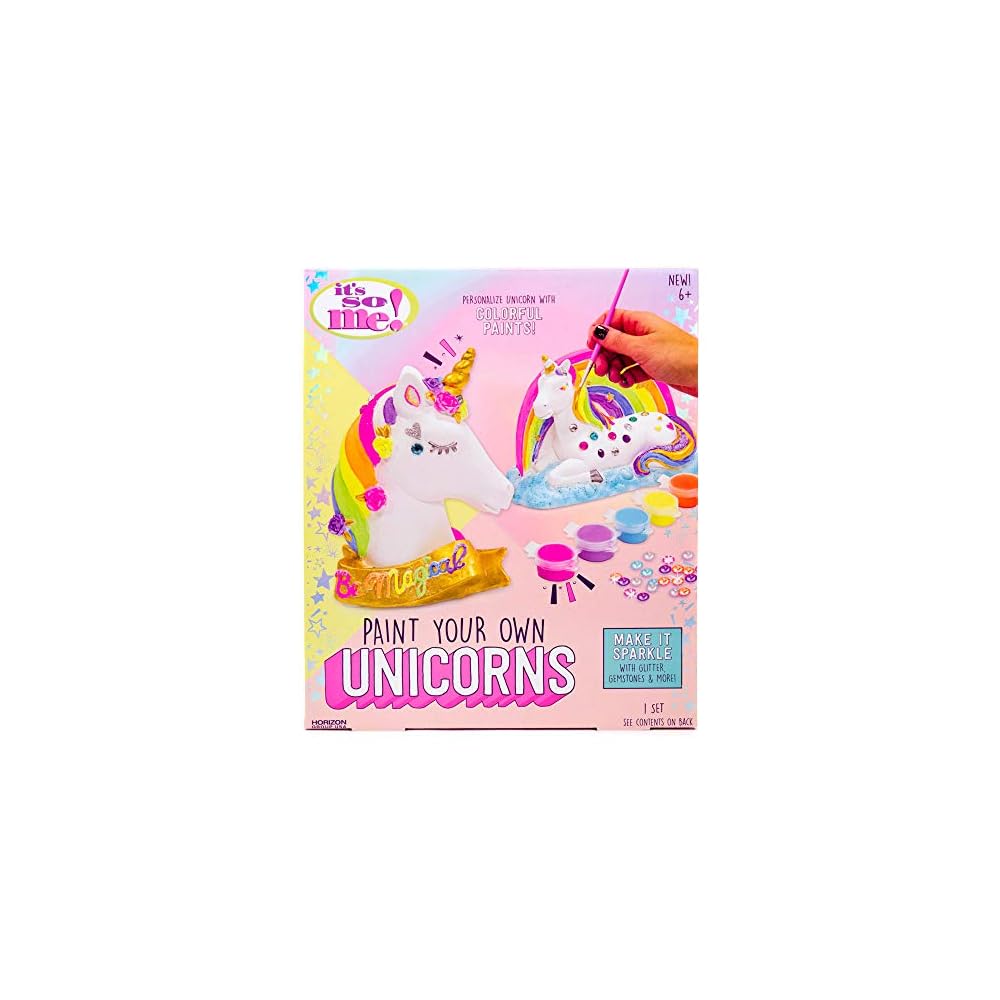 it’s so me! paint your own unicorns – diy ceramic unicorn kit – arts and crafts kits great birthday party activities for kids ages 6, 7, 8, 9