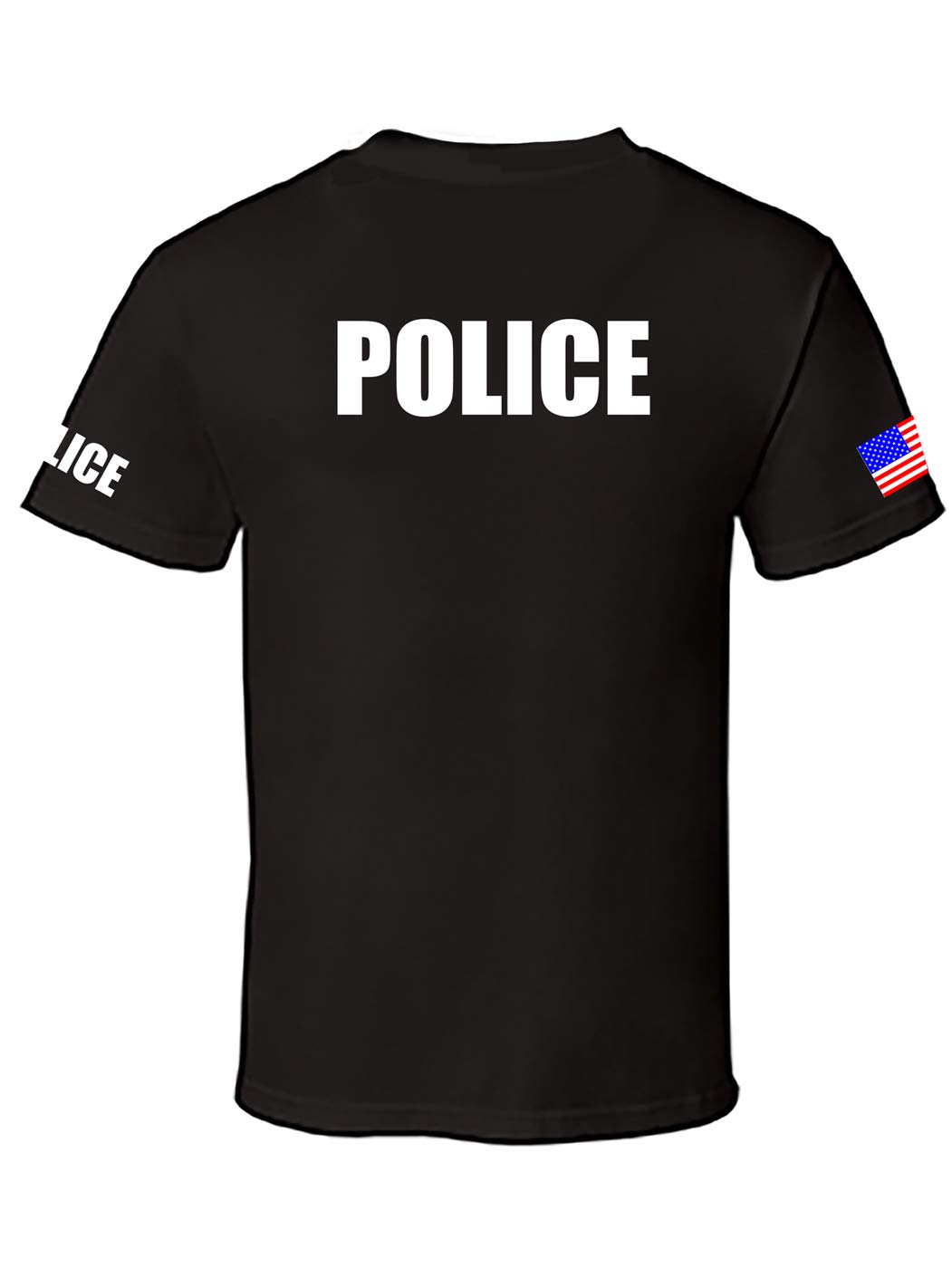 Men's Police Graphic T-Shirt - Black - XXL
