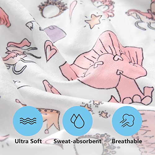 Tillyou 2 Pack Crib Sheets, Jersey Knit Stretch Fitted Crib Mattress Sheet, Play Yard, Playpen, Playard Bedding Sheet For Boy Girl, Standard 28" X 52" X 8", Crown & Princess Pink #TOP2