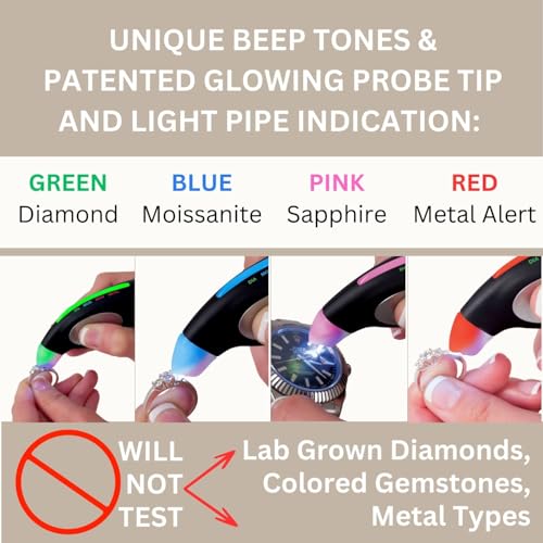 Image of GemOro UltraTester 3+ Diamond Tester | Test Diamond, Moissanite, White Sapphire Gemstone | Precision Tool with Expert Professional Reading & Accuracy