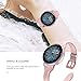 Tensea Leather Band Replacement for Samsung Galaxy Watch Active 2 44mm / 40mm Band and Galaxy Watch 42mm Band, Women Men Soft and Slim Leather Strap Compatible with Galaxy Watch (Pink)