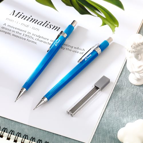 Image of Outus 8 Pcs Mechanical Pencil Metal Retractable Automatic Drafting Pencils Refills for Writing Drawing Signature Sketching Illustration Student Teacher Appreciation Gifts (0.7 mm, Blue)