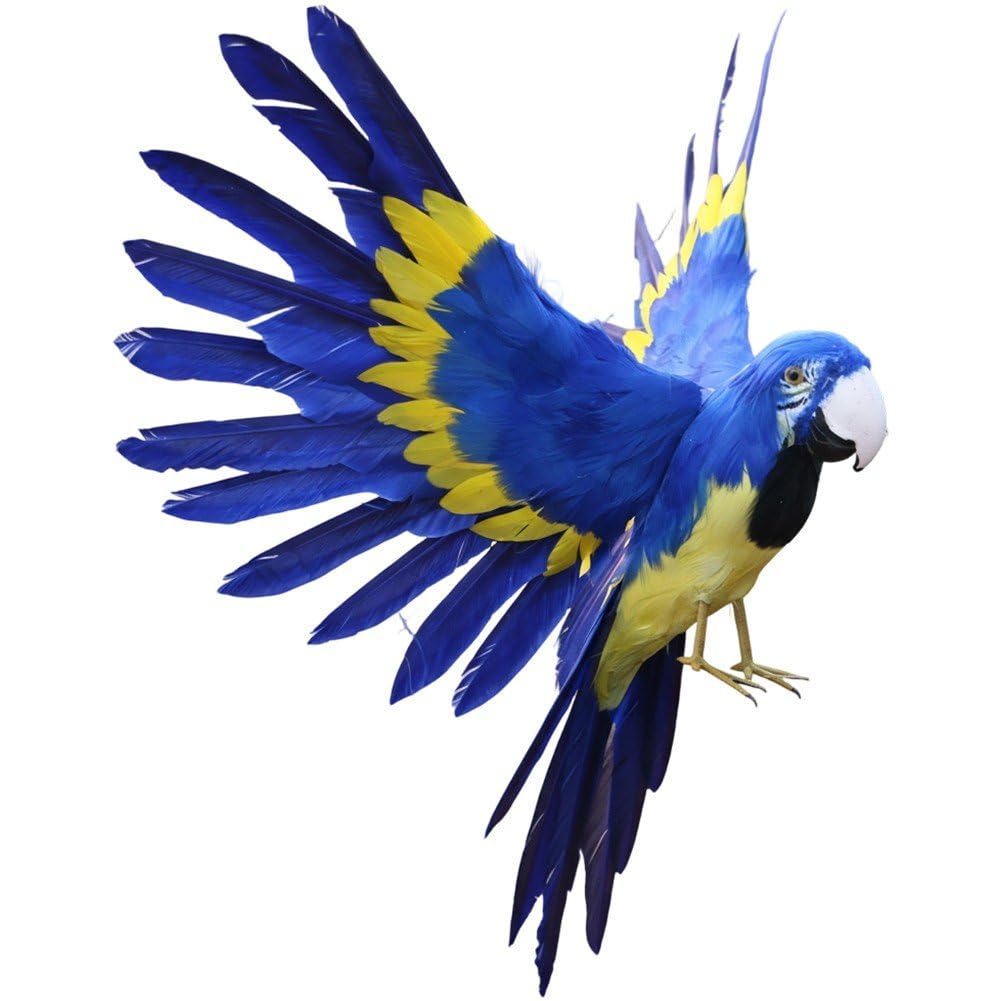 Stakee Artificial Bird Animal Figurine Realistic Bird Model Ornaments Fake Parrot Model Home Decor for Lawn Garden