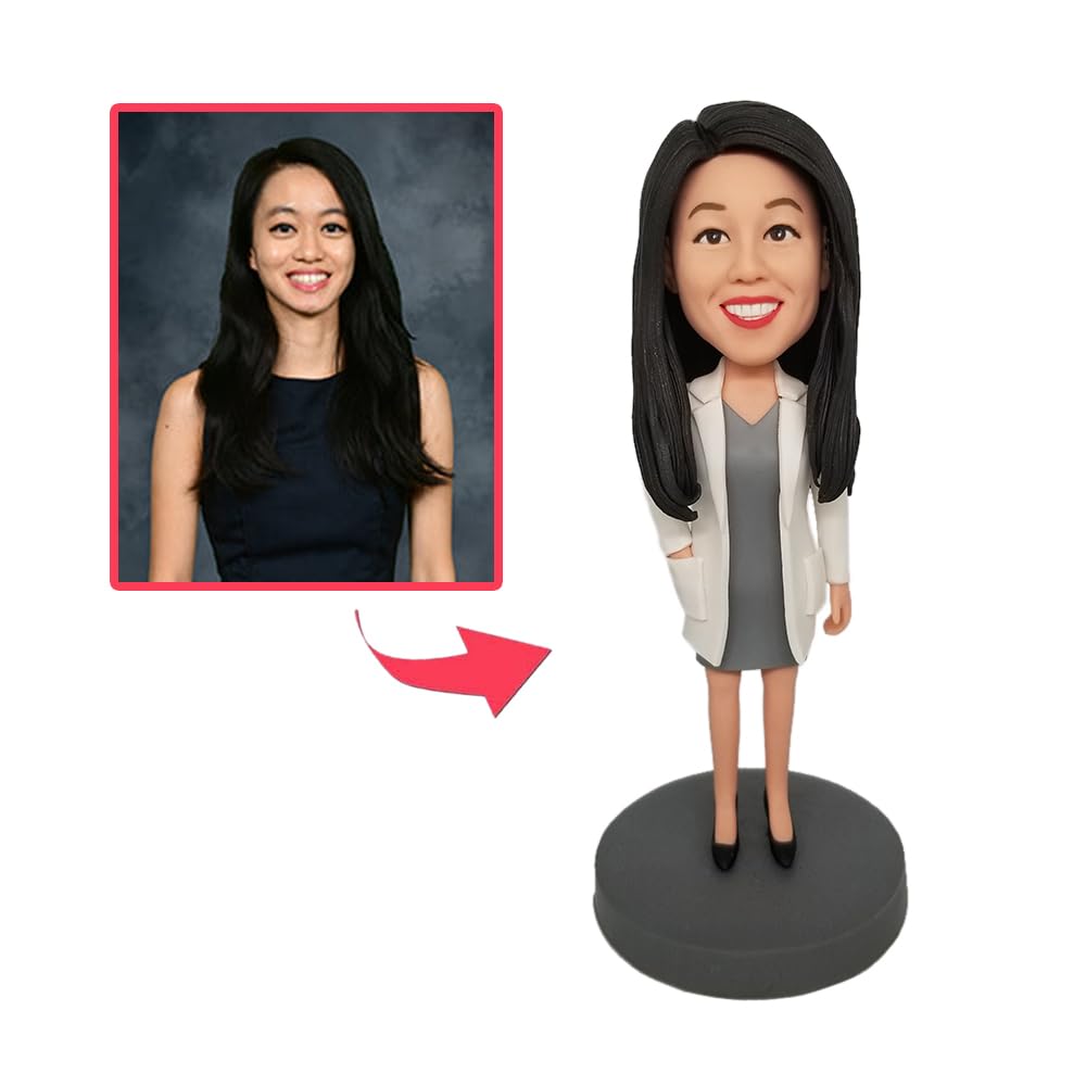 Statuetta Bobbleheads completamente personalizzata, scultura in polimero di alta qualità, regalo personalizzato per uomo, medico, amico, regalo fatto a mano per compleanno, Capodanno, San