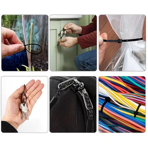 100-Pack Nylon Self-Locking Cable Ties - image 3