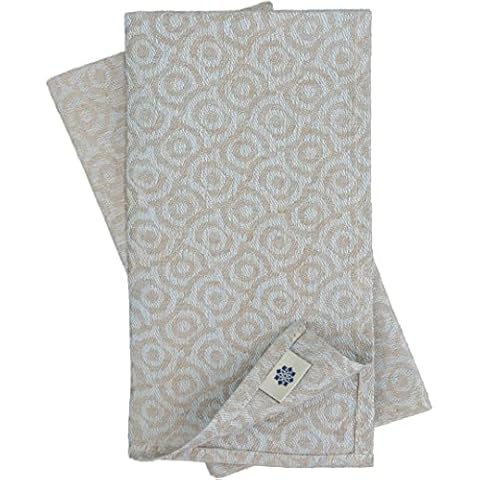 Linen & Cotton 4 x Stoffservietten Servietten Stoff Leinenservietten Cervo -100% Leinen Cover