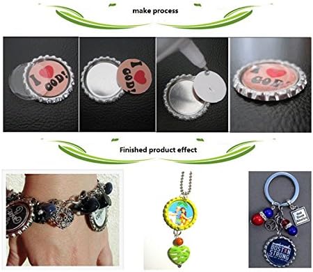 Miniatura 5 de RUTICH 100 calcomanías planas decorativas para botellas, calcomanías de doble cara impresas para lazos para el cabello, colgantes de bricolaje o