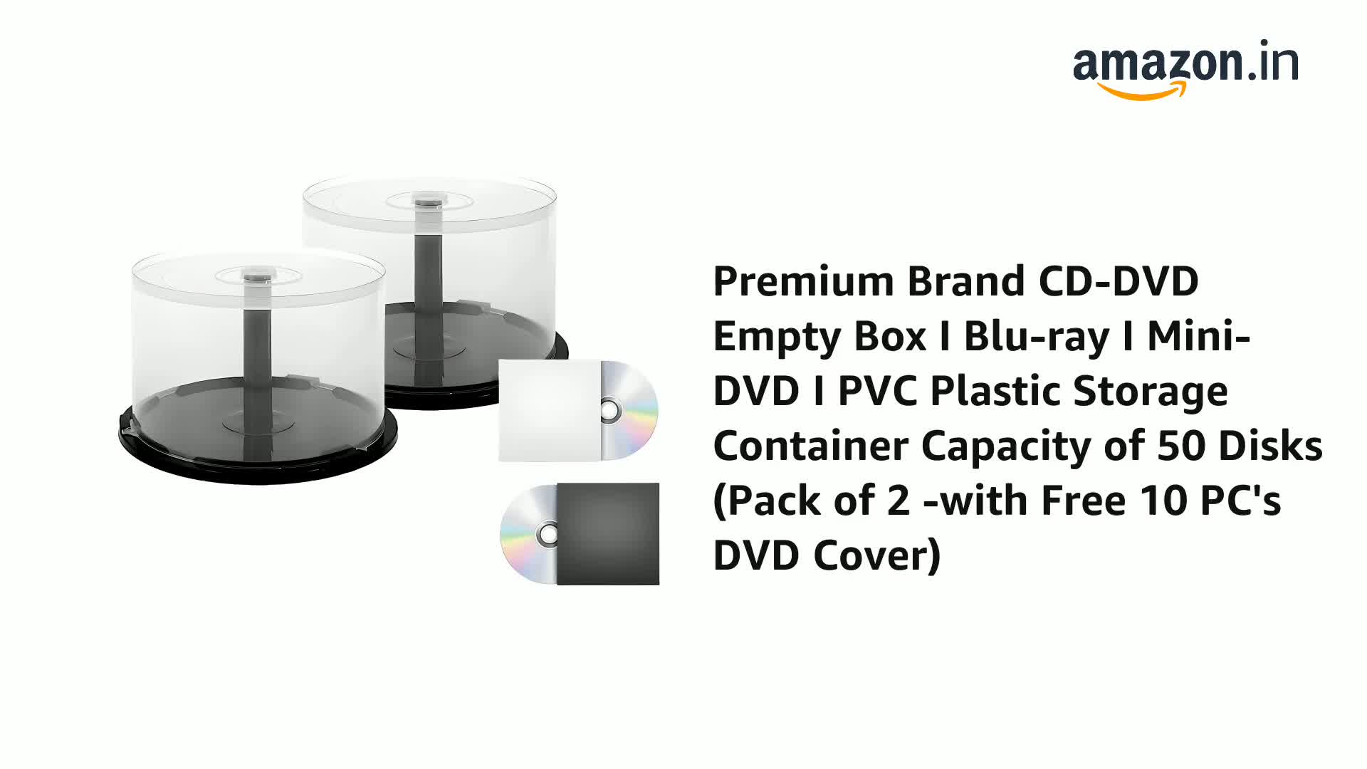Premium Brand CD-DVD Empty Box I Blu-ray I Mini-DVD I PVC Plastic