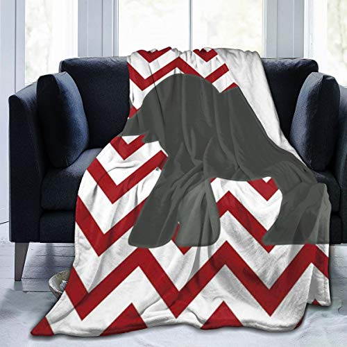 Manta de forro polar de franela de felpa, 50 x 40 pulgadas, diseño de elefante, marea carmesí de Alabama, manta con patrón de ondas para sillón reclinable de invierno, manta de aire acondicionado y