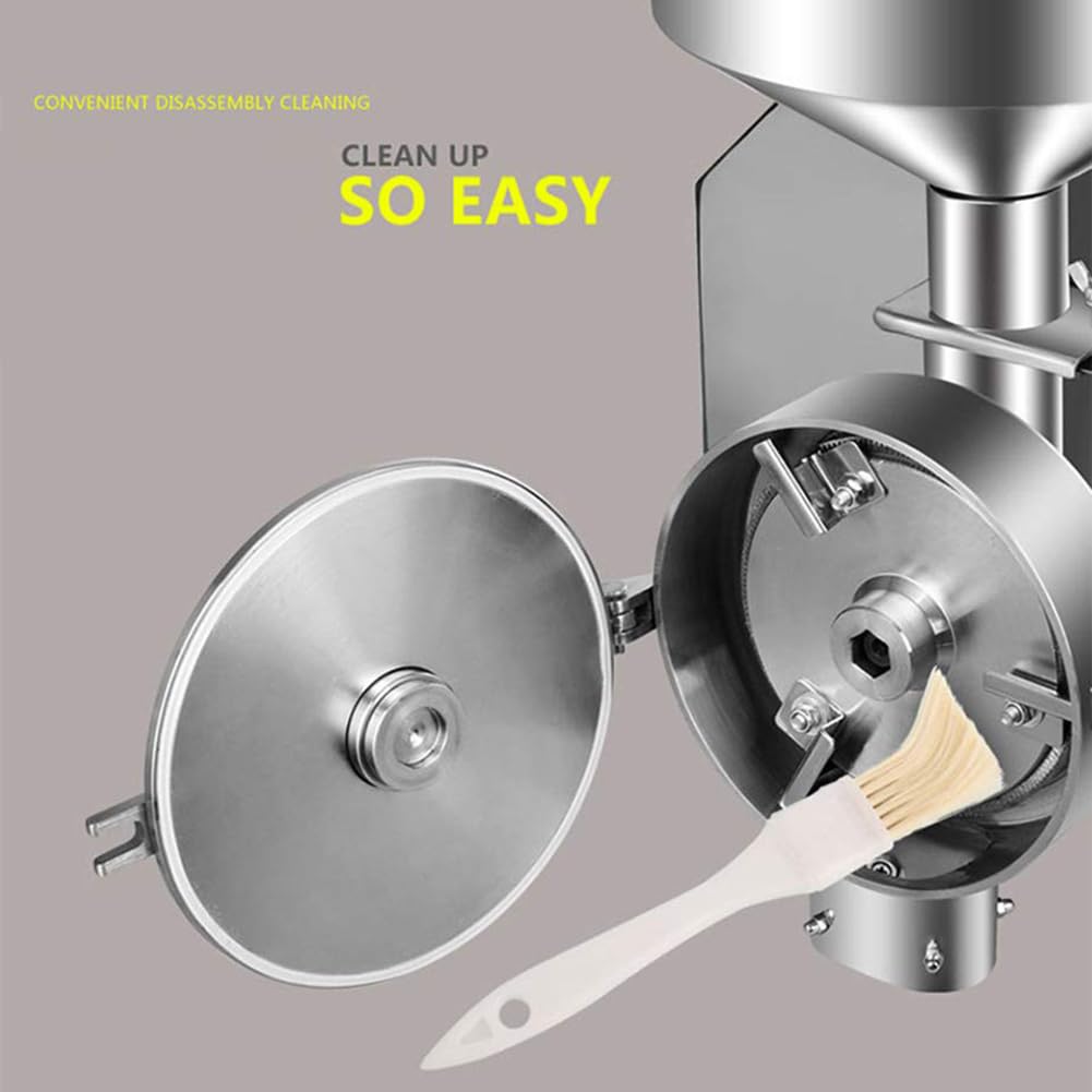 Smerigliatrice elettrica per cereali, macina spezie commerciale per spezie, chicchi di caffè, mais, erbe, pepe - 20-200 Mesh, velocità 1500r/min, capacità 30-70kg/h