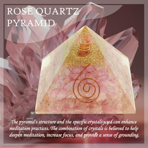 Image of Rose Quartz Crystal Pyramid (2 Inch) | Vastu Correction | Crystal Pyramid for Positive Energy, Wealth, Meditation, Health, Good Luck | Home & Office Decor | Gift
