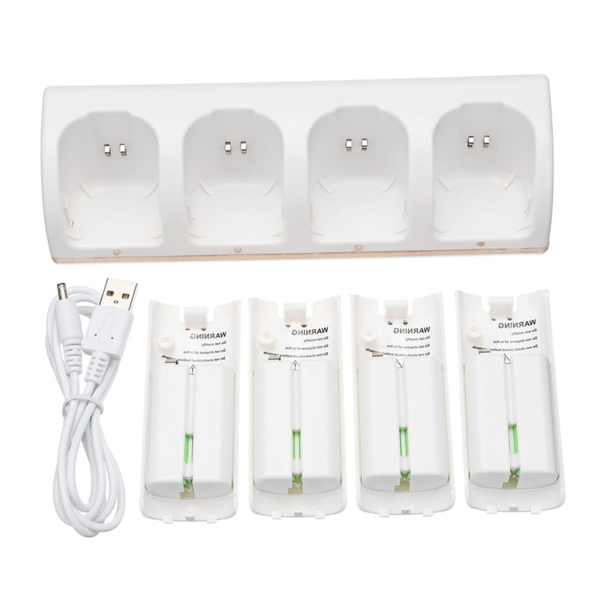 HOMSFOU 1juego Cargador De Batería Recargable De Ranuras Adaptador Compacto USB para AA y AAA Diseño Ligero y Portátil Color