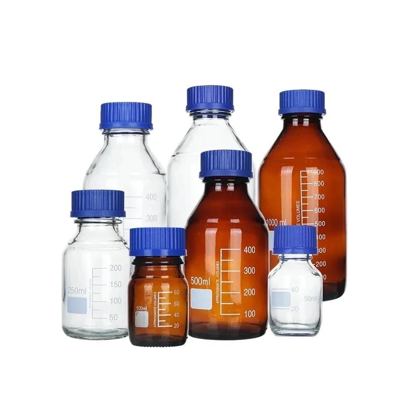 Amazon.co.jp: 25ml～1000ml ガラス試薬瓶（スクリューキャップ付き