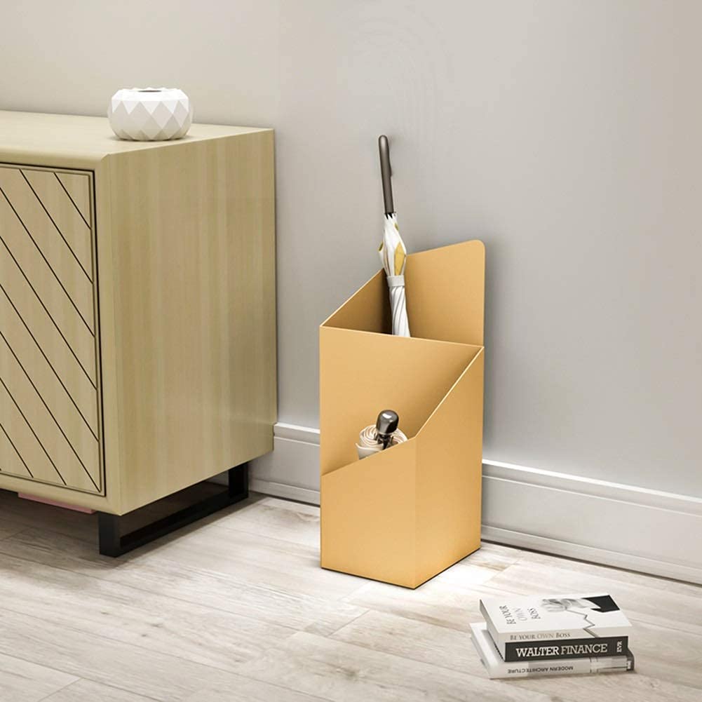 XYNSNDB Portaombrelli in Metallo con 2 Scomparti Supporto Decorativo Dorato per corridoio d'ingresso Elegante per la nizzazione dell'ingresso