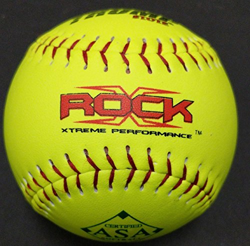 X-Rock 1 Dozen ASA Trump 11" Softballs - 52cor/.300 Compression (X-ROCK-RP-11-ASA-Y) 12 Balls