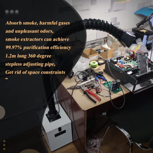 Image of FES150 150W Solder Fume Extractor, 163 CFM(278 m /h) Strong Suction 3D Printing Smoke Removal with H13 HEPA & Activated Carbon, Laser Smoke Purifier for 5W to 20W Laser Engraving