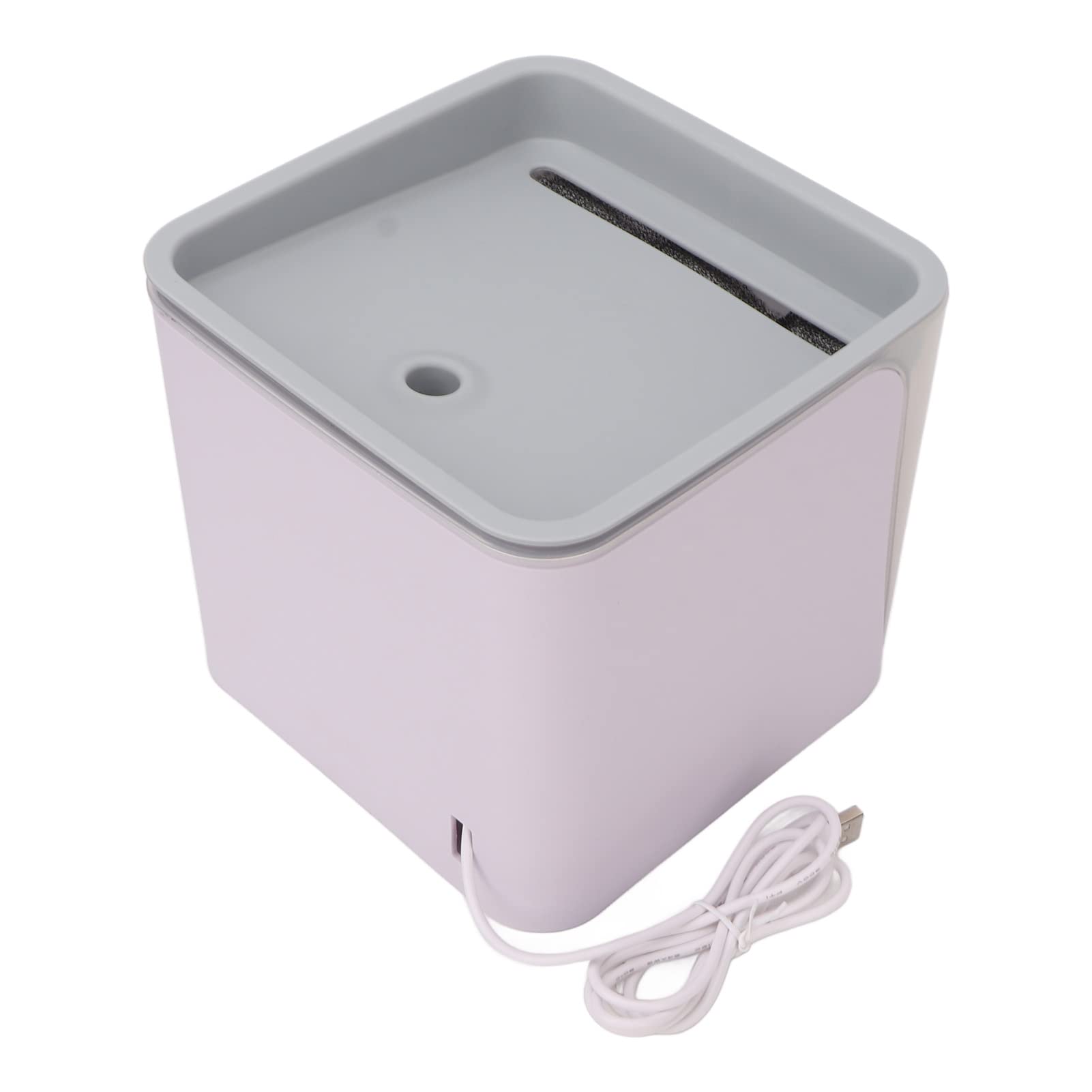 Pwshymi Fuente de Agua para Gatos de 2L, Dispensador de Agua para Mascotas con Circulación Automática para Gatos y Perros, Resistente Al IPX8, Alimentado por USB (Púrpura)