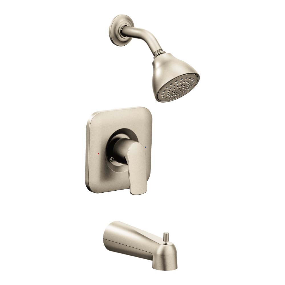 MoenT2813BN Rizon Posi-Temp Tub/Shower Trim Without Valve 2.5 GPM Flow Rate, Brushed Nickel