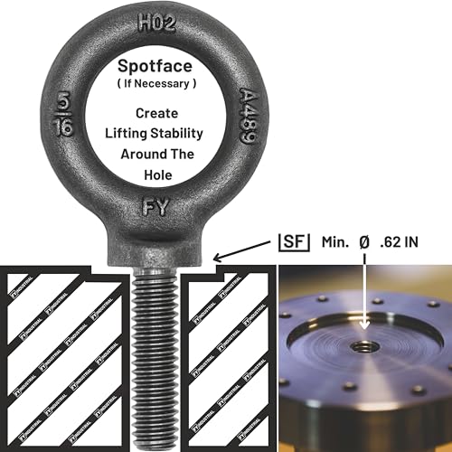 Image of 5 Pcs Lifting Shoulder Eye Bolts 5 /16 inch-18 X 1-1 /8 inch