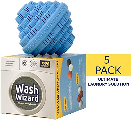 Wash Wizard - Laundry Ball (5-Pack) - Top Rated Eco Friendly Washer Ball