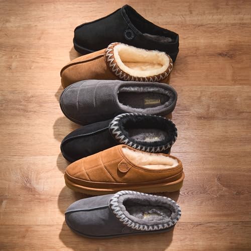 Image of Fireside by Dearfoams Men's Grafton Shearling Indoor /Outdoor Clog | Casual Slippers