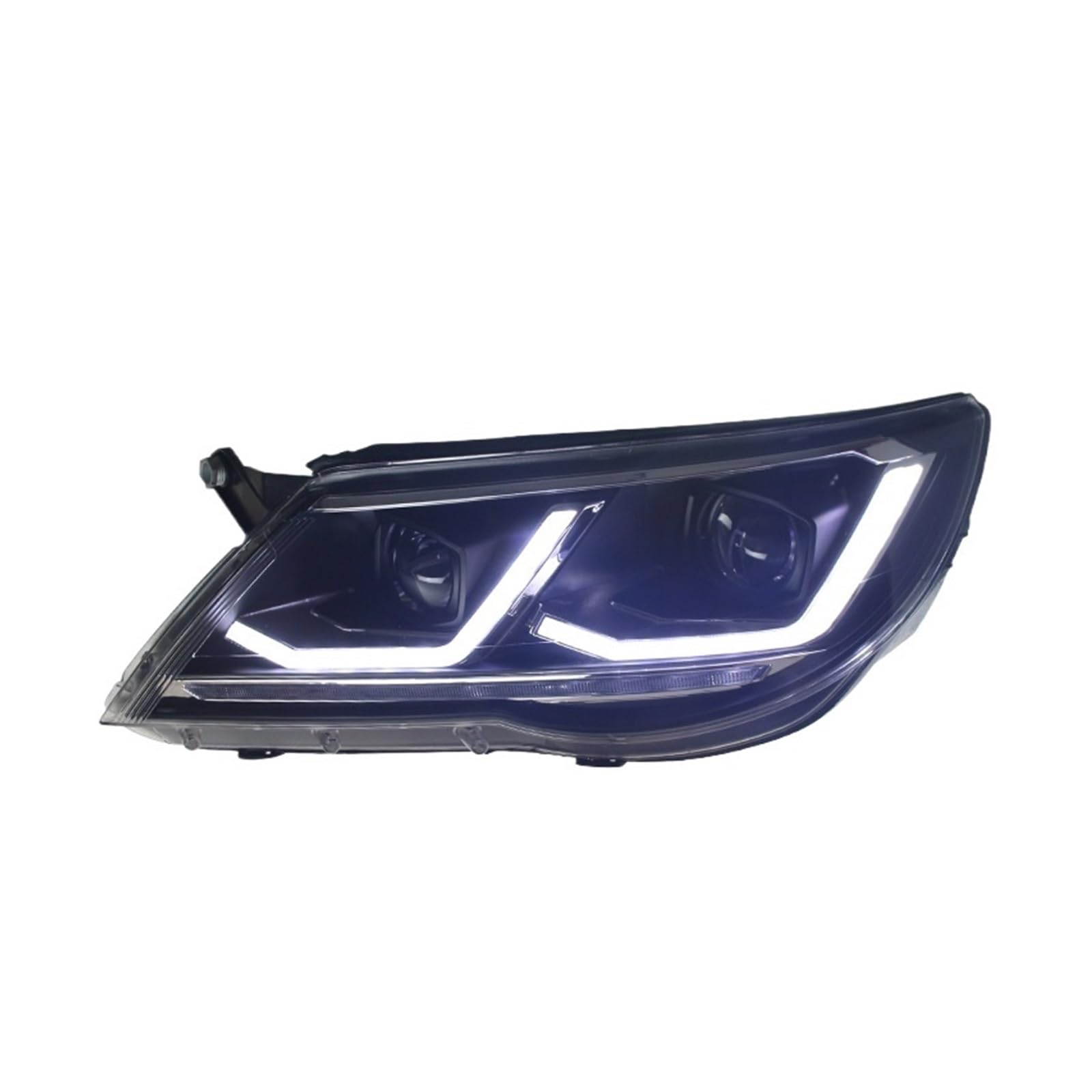 Fari Anteriori per VW Tiguan 2013-2017 con fendinebbia, luci diurne, luci di Stop e indicatori di direzione. Installazione Semplice (Plug And Play).