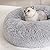 Cat Bed Round Donut Pet Bed with Anti-Slip Bottom Small Dog Bed Cat Bed Round Warm Soft Cozy Sofa Pet Mat 45CM(01) (45CM) (45CM, Gray light)