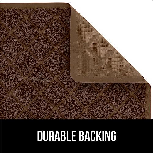 Image of Gorilla Grip Durable Cat Litter Mat (24x17), No Phthalate, Water Resistant, Traps Litter from Box and Cats, Scatter Control, Soft on Kitty Paws, Easy Clean Cat Mat (Brown)