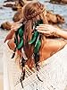 Zoestar Bandeau à plumes bohème indien tribal avec plumes et pampilles - Accessoire de cheveux pour femmes et filles #2