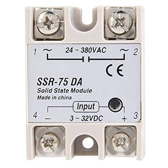 Solid State Relay, Keenso SSR75DA 75A DCAC Solid State Relay SSR Machinery Control 332VDC? 24380VAC Solid Module State Relay