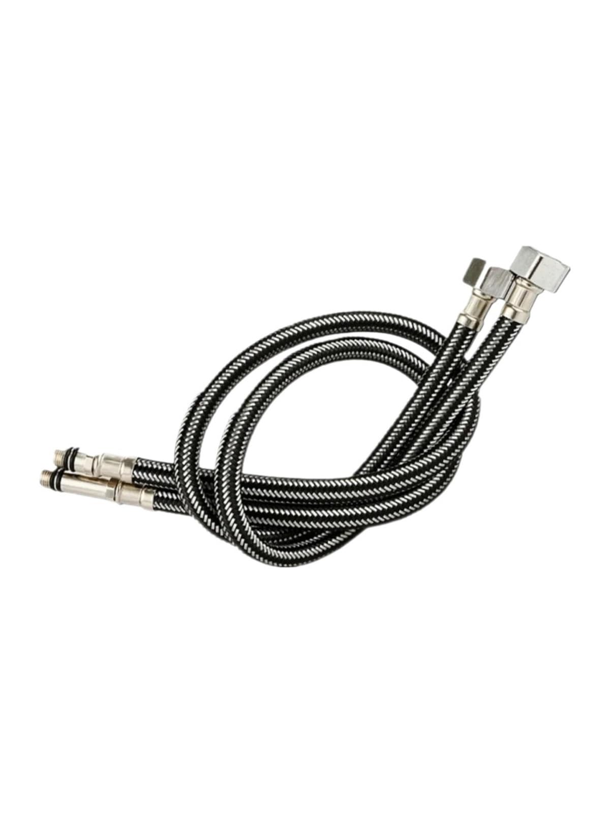 Luoaxinn One Color Stainless Steel Corrugated Pipe G1/2'' Stainless Steel Nylon Braided Tube Pipe Hose Silicone Plumbing Thermoresistant Tap Basin Faucet Sink Kitchen Bathroom