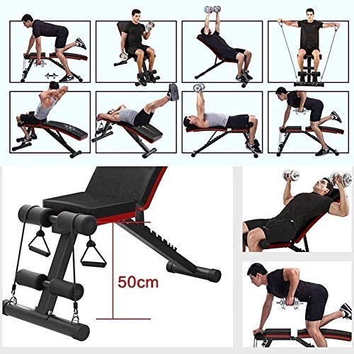 Banc de Musculation Banc de Poids réglable Pliant AB Abdominal Crunch Exercise Board Distribution Sit Up pour Home Gym Portable Exercise Bench Fitness Training – Image 3