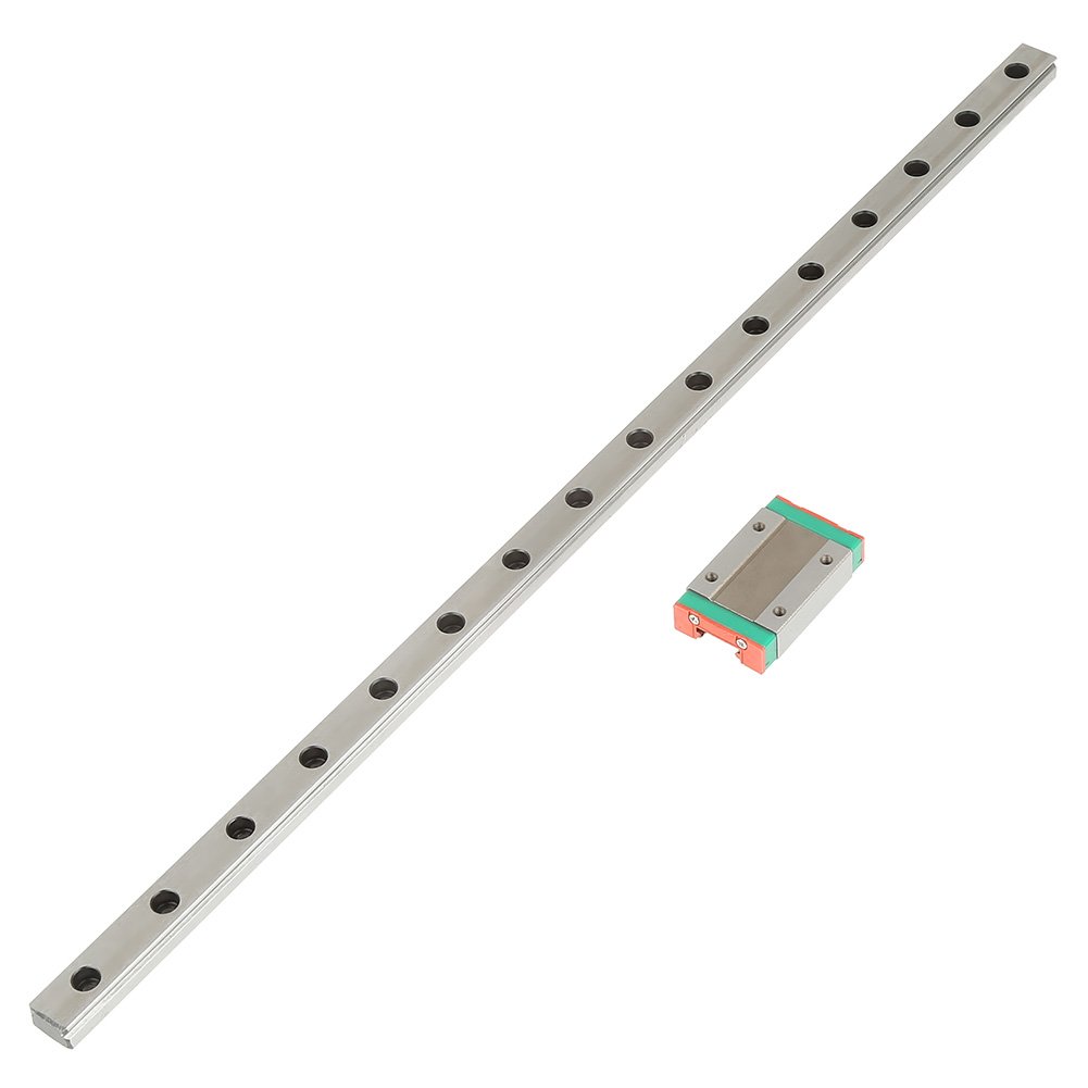 AIM - Chariot de rail linéaire 2 rails de guidage linéaires LML12H longueur 400 mm avec blocs