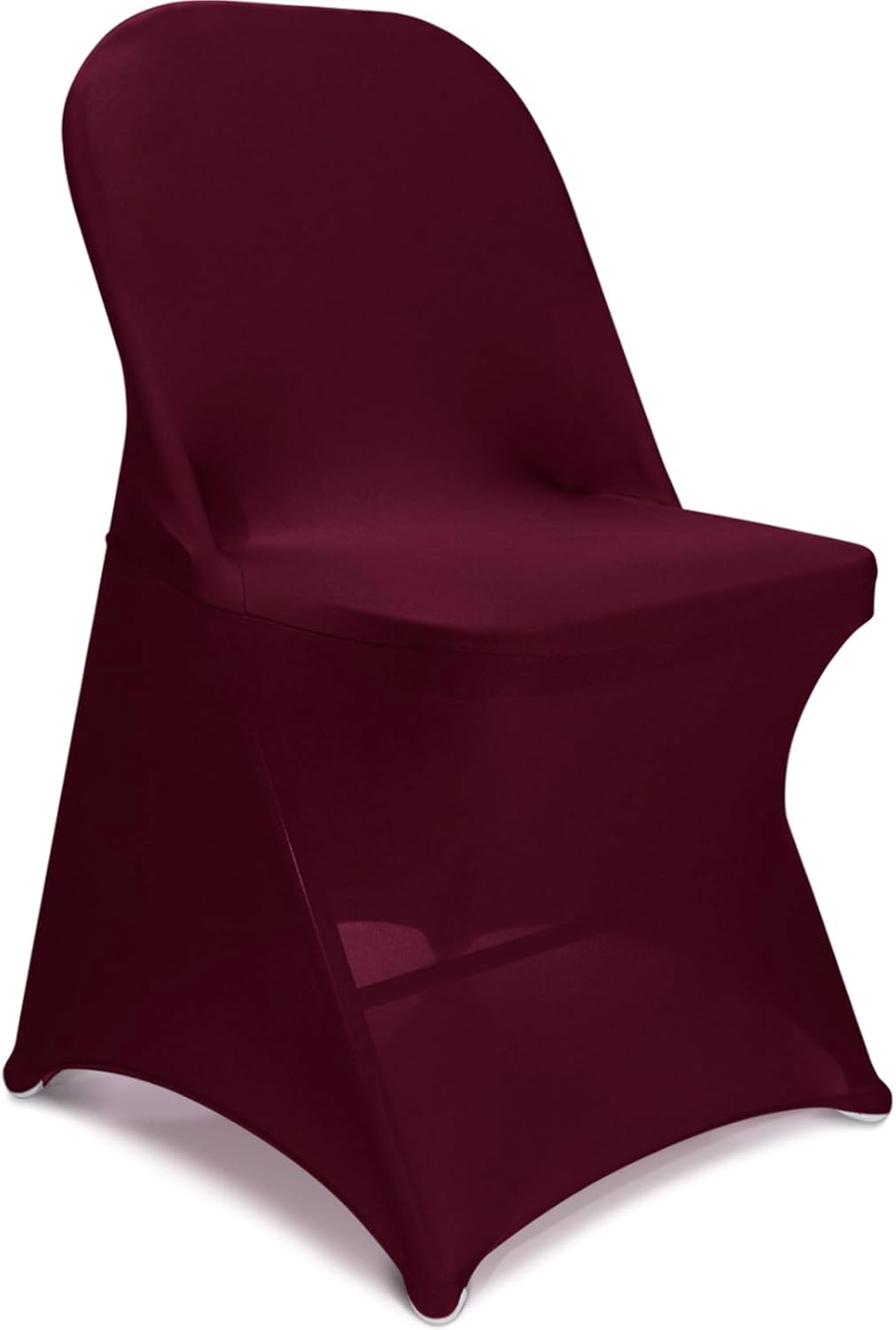 lebenguru stretch spandex folding chair covers 30pcs, universal elastic fitted chair cover protector for wedding, party, banquet, holidays, celebration (burgundy) burgundy 30