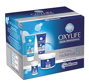 Salon Professional Radiance 5 Crme Bleach-126G|With Oxysphere Technology|For Radiant&Even Skin Tone|Enriched With Vitamin E&Glycerine|Fights 5 Skin Problems|Professional Spa Like Experience