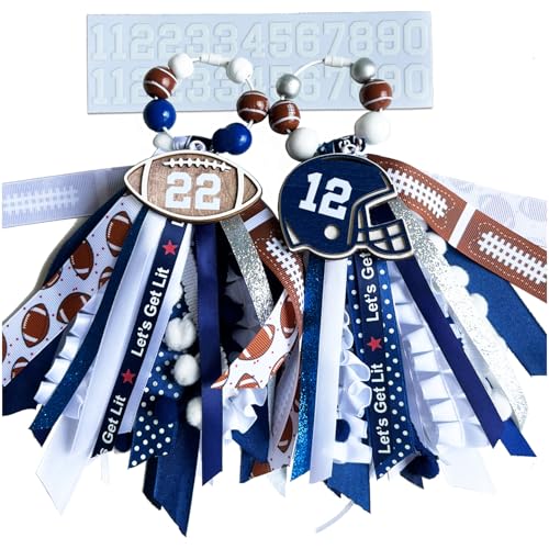 Nilyzit 2Pcs football keychains for women bogg bag charms bag accessories