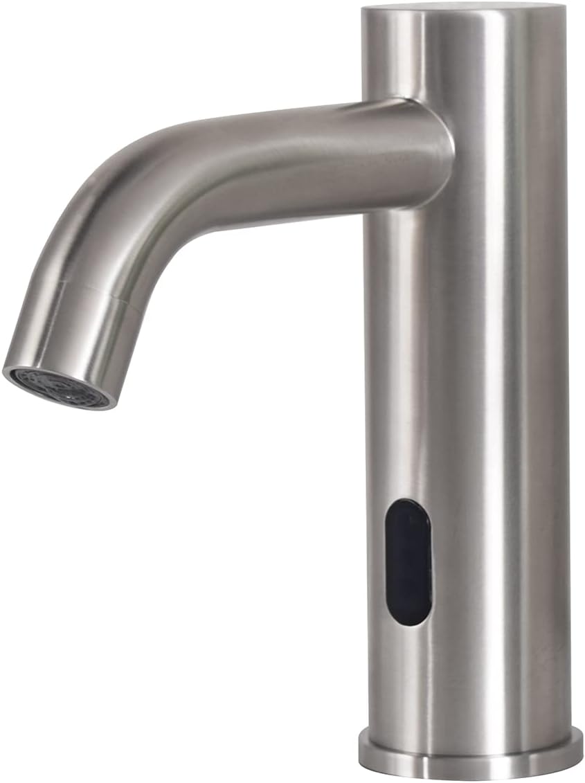 Trywell Bathroom Automatic Touchless Sensor Faucet Single Hole Smart Hands Free Cold Hot Mixer Water Tap Solid Stainless Steel Self Powered No Need Batteries or AC Power（Update Version）