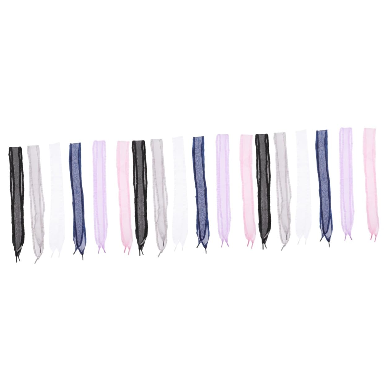 18pares Cordones De Chiffon Anchos Para Zapatillas Paquete De Profundo Lazos Decorativos Para Mujeres y Niñas