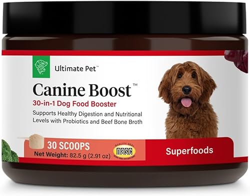 Miniatura 1 de Ultimate Pet Nutrition Canine Boost, 33 en 1, alimento natural sin granos para perros, con vitaminas, aminoácidos, probióticos y enzimas digestivas
