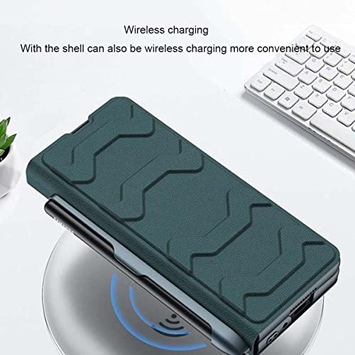 para o Samsung Galaxy Z Dobra 4 Estojo com porta caneta S,Capa de Couro Empresarial Slot de caneta S