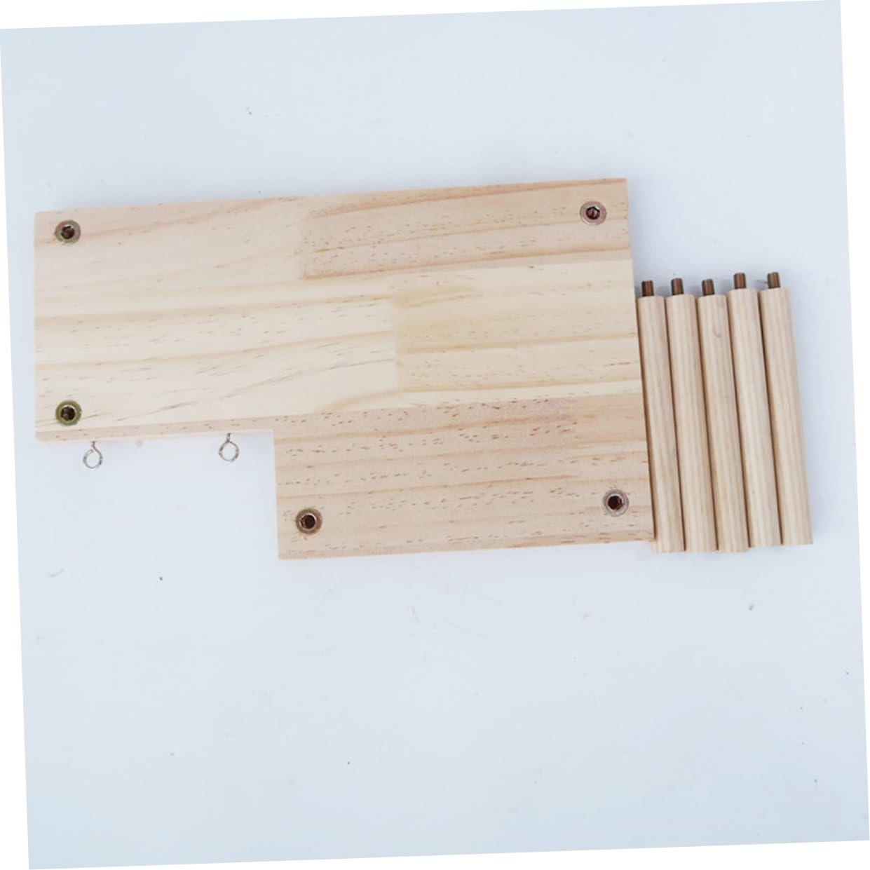 ifundom Hamsterplattform Fördert Bewegung und Platzausnutzung für Käfig Holzspielzeug mit Leiter Dekoratives Kleines Haustier Spielzeug aus Beige Holz
