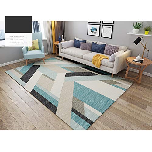 Preisvergleich Produktbild CJW Schlafzimmerteppich Haushaltsteppich Moderner minimalistischer nordischer geometrischer Teppich Wohnzimmer-Teppich (Color : E, Größe : 2.6'X5.2')