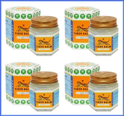 4 X Tiger Balm White 21g | White Tiger Balm Ointment 21g (4 Pack)