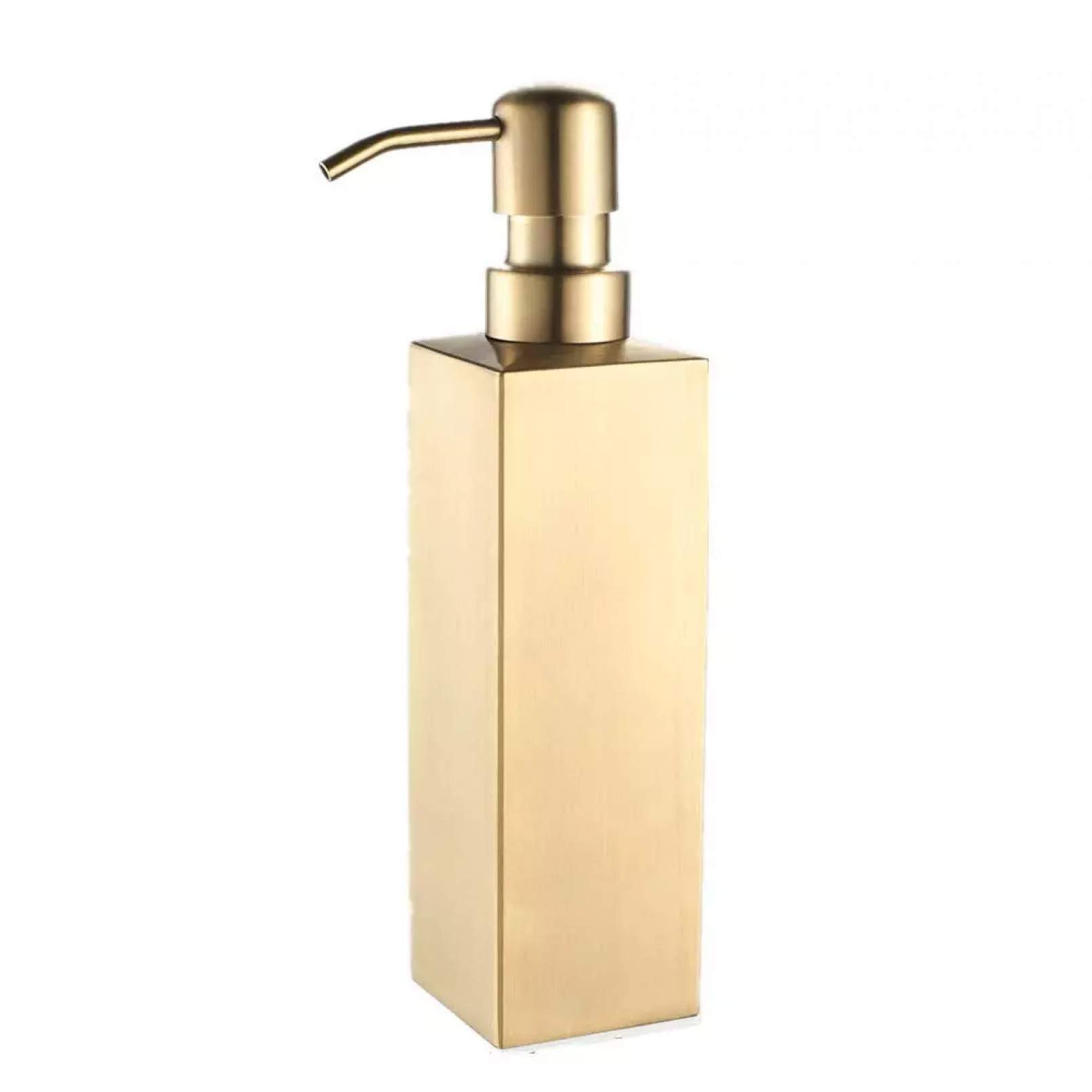 WSLWJH Soap Dispenser Gold Brushed Kitchen Soap Dispenser Bathroom Accessories Shampoo Dispenser Deck Mounted Stainless Steel Liquid Soap Holder