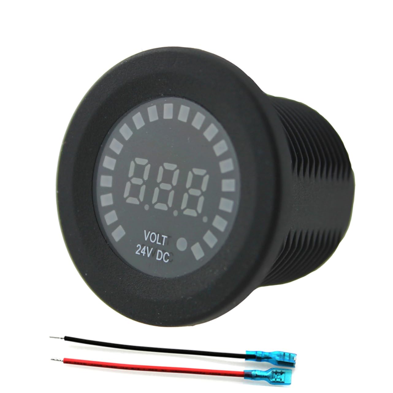 SOLUSTRE 24v Kleiner Digitalvoltmeter für Auto und Motorrad mit Blinkalarmfunktion und Kunststoffgehäuse 5-30v Eingangsspannung Kompakt für Fahrzeuganwendung