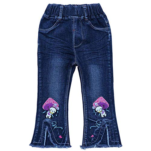 Image of Peacolate 18M-7T Toddler Big Girls Pants Clothing Set 2pcs Cotton top and Jeans