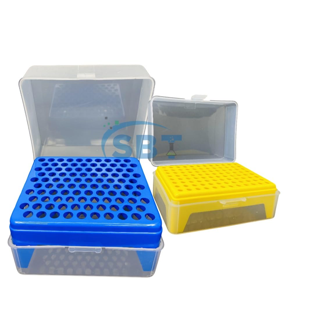 SBT Clear & Sure Micro Pipette Tips Stand/Rack For Laboratory 1000ul, 200ul, (Pack of 2) 96 Hole
