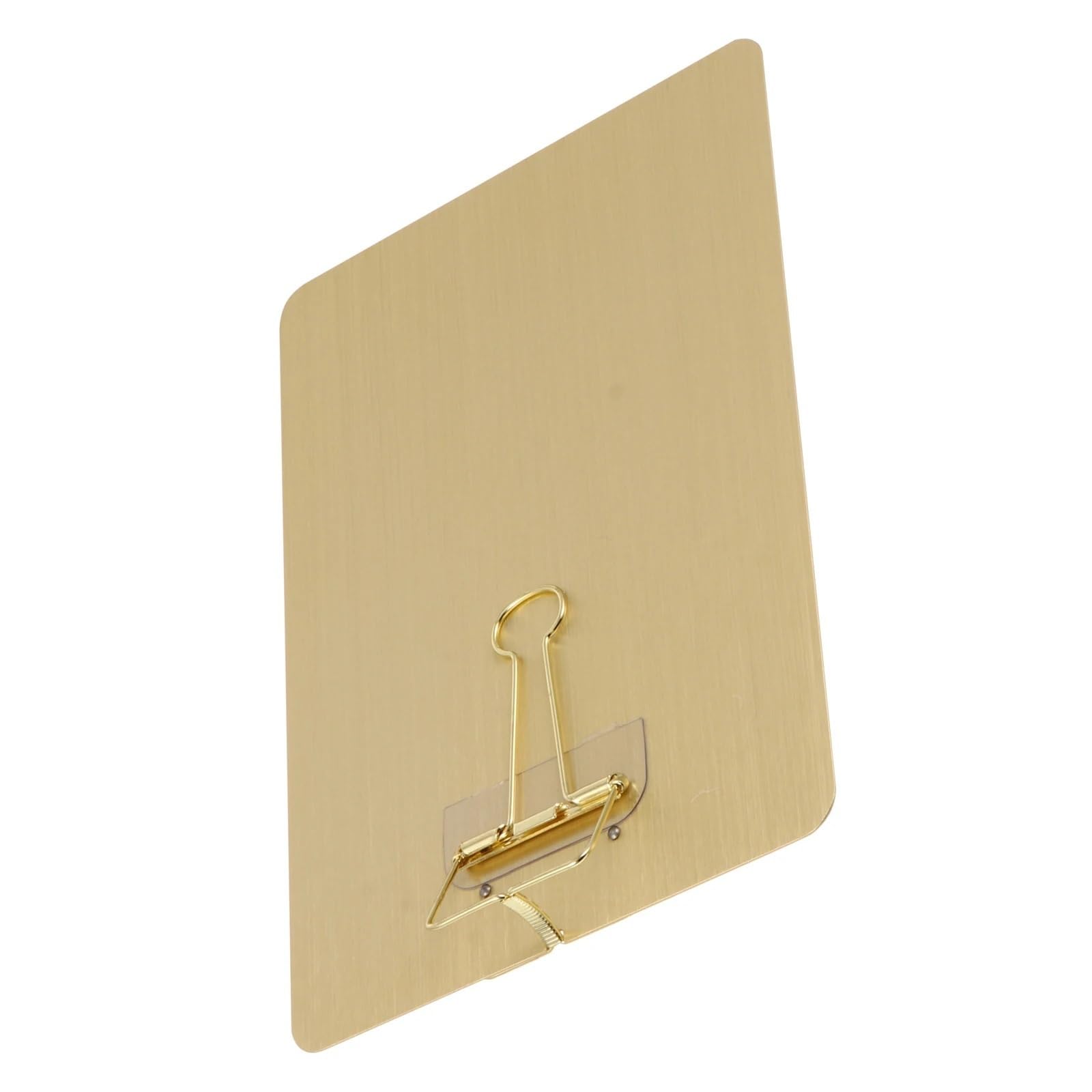 Schowek 2 szt. A5 notes ze stali nierdzewnej uchwyt na papier metalowy klips ergonomiczny kształt do użytku domowego w biurze i szkole(Golden)