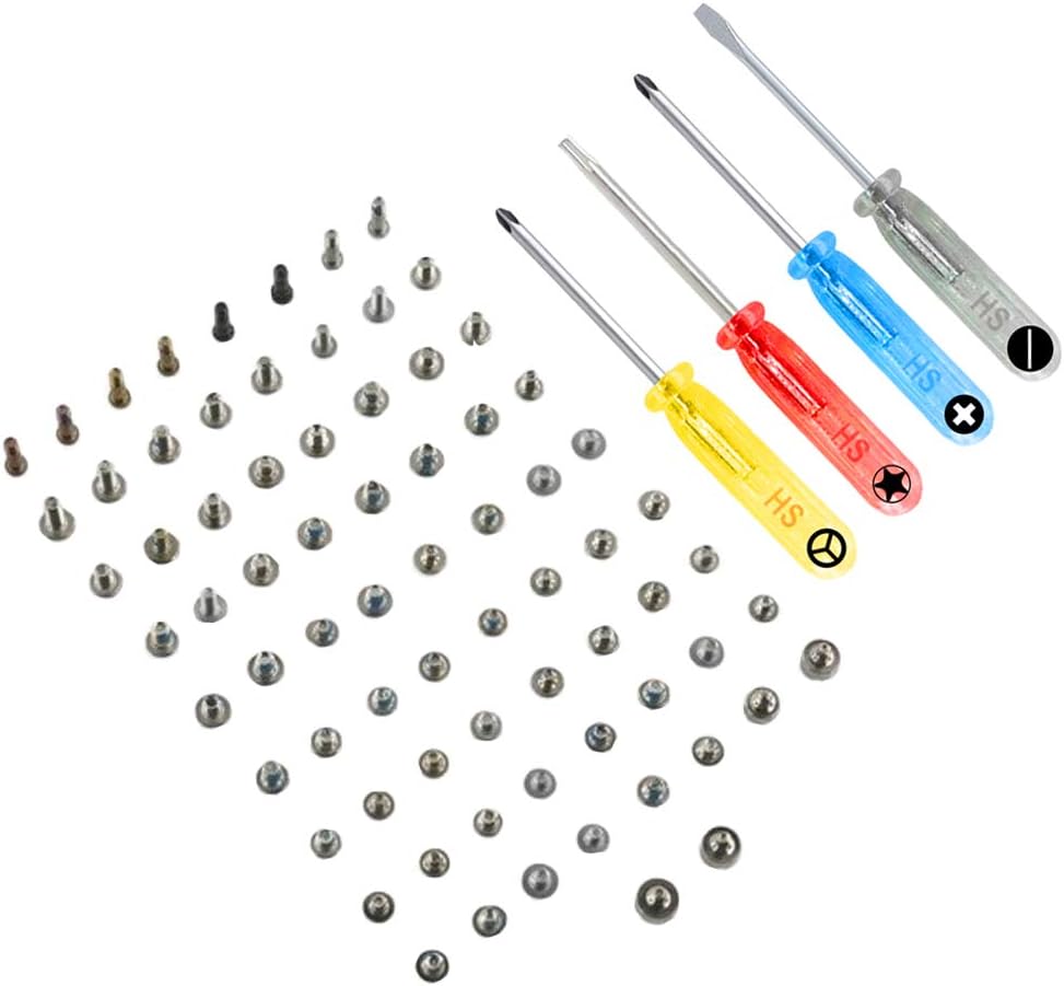 MMOBIEL Complete Full Screw Set Compatible with iPhone XS 5.8 Inch with 2 of each Pentalobe Screw Color Incl. 4 Screwdrivers