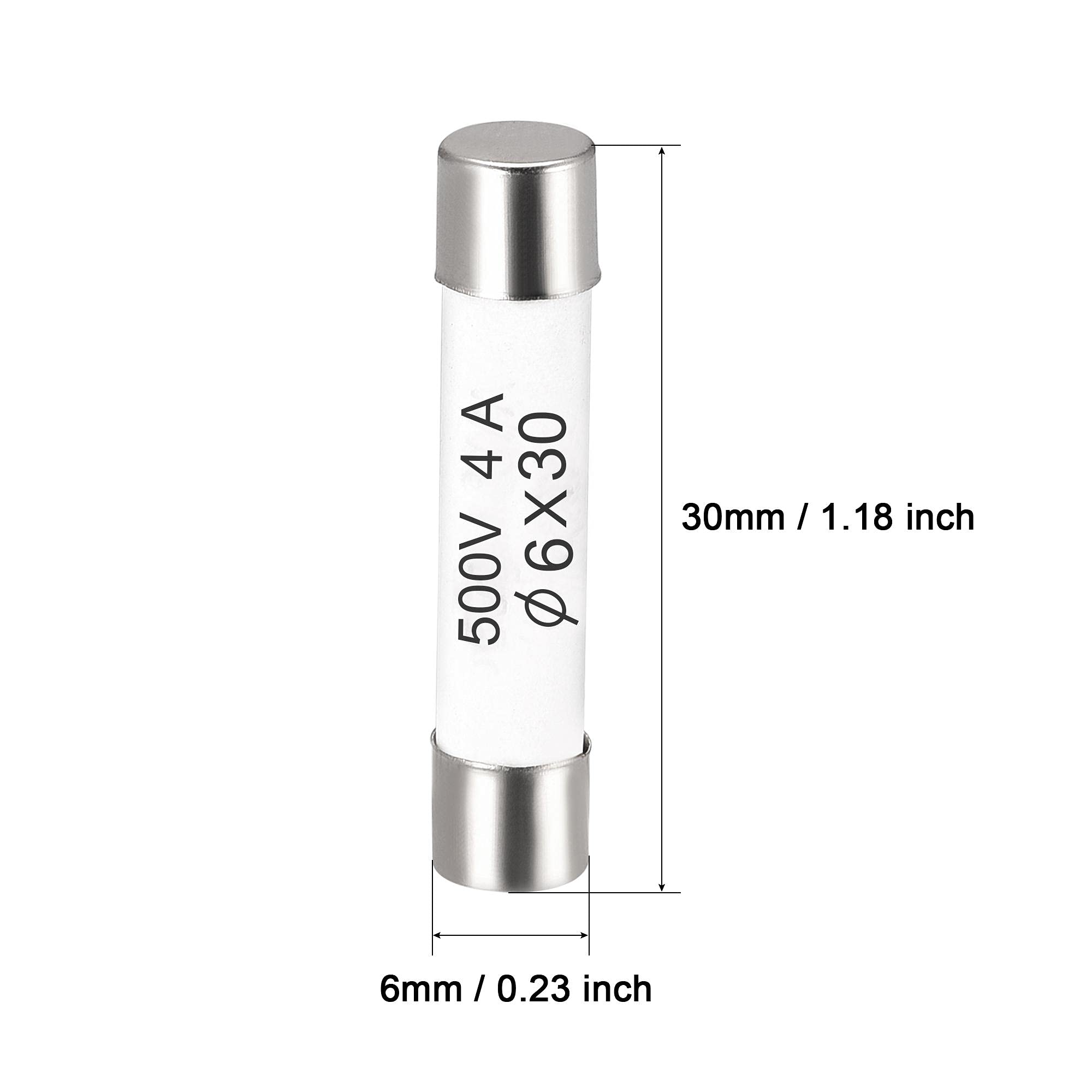 10 Pcs AC 250V 20A Ceramic Fuses - 6mm X 25mm BS1362 Cylindrical Fuse Tubes For Ovens, Microwaves, Electrical Circuits